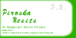 piroska mesits business card
